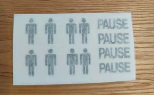 Arcade Button Decals 'PAUSE' Black or White available - Picture 1 of 3