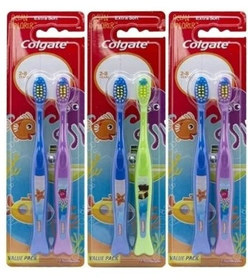 Colgate - Cepillo de dientes Ocean Explorer - Cerdas extra suaves - Niños 2-8 años - Lote 3 Foto 1 de 3
