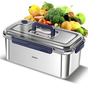 Food Storage Containers with Lids Airtight Food Grade 316 Stainless Steel A0H3 - Picture 1 of 12