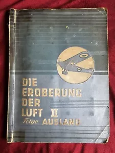 Vtg CIGARETTE CARD ALBUM/ BOOK In German Complete 216 Cards World Aircraft 1932 - Picture 1 of 17