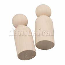 10 Pcs Blank Wooden People Peg Doll Body for Arts Crafts And Painted