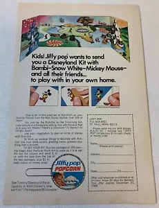 1968 Jiffy Pop Popcorn ad page ~ Disneyland Kit - Picture 1 of 1