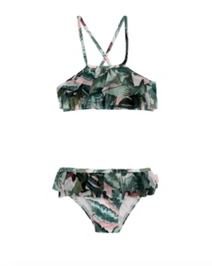 Seafolly Kids Palm Beach Frill Tankini Swim Set L5946 Size 7 AUS - Picture 1 of 2