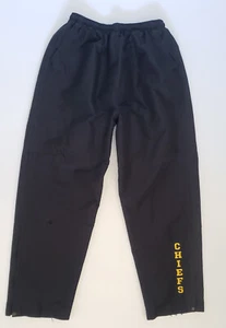 Holloway Warm Up Pants Mens L Black Embroidered Chiefs Snap Zip Leg Pull On 29L - Picture 1 of 11