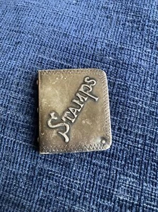 vintage sterling silver stamp box - Picture 1 of 9