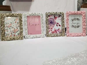 Wedding Picture Frame 5x7 Bling Rhinestone Anniversary Photo Frame Family Friend - Picture 1 of 11