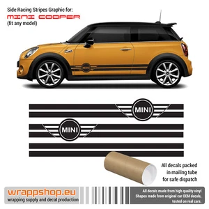 Racing Side Stripes Decals for Mini Cooper - Bild 1 von 7