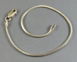 Milor Italy STERLING SILVER BRACELET Square Edge Omega Chain Snake 7.25"x1.2mm - Picture 1 of 4