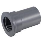 PVC Pipe Connector G1 Female Thread 32mm ID DN25 Straight Adapter Gray