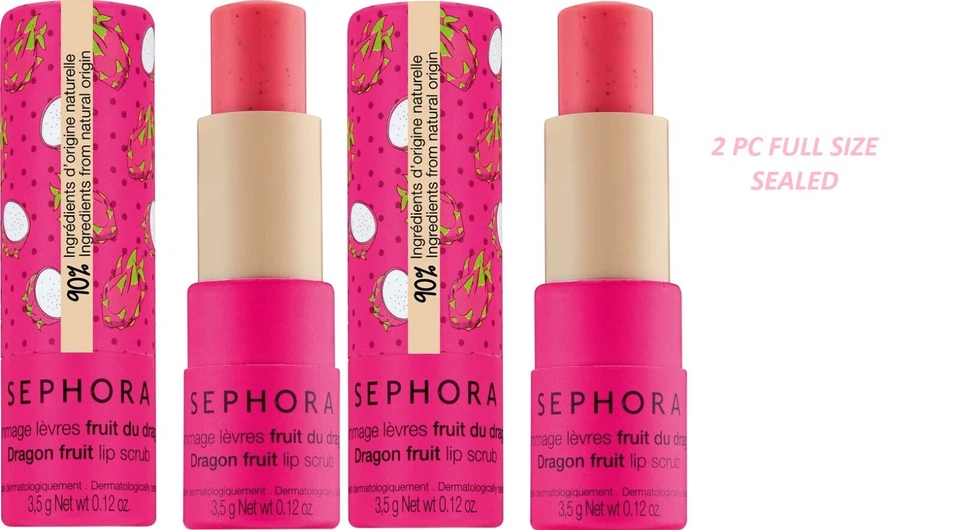 2 PC Sephora Dragon Fruit Lip Scrub 0.12 oz X 2 SEALED Moisturizing Lip Scrub - Image 1 of 1