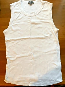 James Perse White Ribbed Tank Top 0 XS - Picture 1 of 5