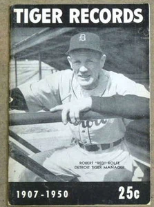 DETROIT TIGERS - RECORD BOOK - MLB BASEBALL MEDIA GUIDE - 1907 1950 - RARE - Picture 1 of 1