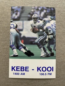 NFL 1991 DALLAS COWBOYS Football Schedule KEBE KOOI Radio QB Troy Aikman - Picture 1 of 2
