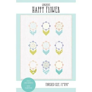 Quilt Pattern HAPPY FLOWER Layer Cake Friendly GINGIBER Enchanted - Picture 1 of 3