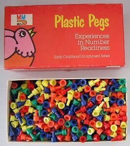 Plastic Pegs by Media Materials ~ Experiences in Number Readiness #7763-2 ~ 1986