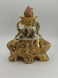 Vintage 1972 Jim Beam Weeping Gold Floral Decanter - Bild 1 von 6