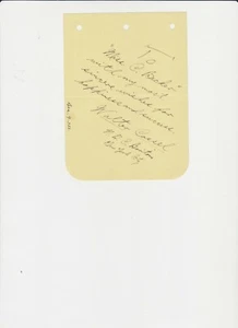 WALTER CASSELMAUTOGRAPH NOTIZ SIGNIERT - Bild 1 von 1