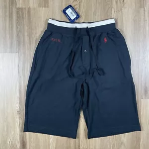 Polo Ralph Lauren pantaloncino uomo piccolo pigiama pantaloncino nero rosso logo nuovo con etichetta - Foto 1 di 12