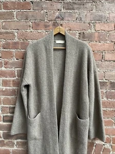 Gobi Organic Women’s Cashmere Cardigan, Sz XS, Beige Waffleknit Mongolia - Picture 1 of 9