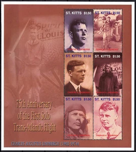 St. Kitts - Alleinflug über den Atlantis Kleinbogen postfrisch 2002 Mi. 701-706 - Bild 1 von 1