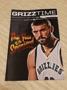 2014/15 Memphis Grizzlies vs HORNETS Program GRIZZTIME ISSUE 12 Gasol - Picture 1 of 3