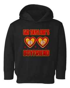 Go Taylors Boyfriend 89 87 Kansas Football Fans Gift Toddler Hooded Sweatshirt - Picture 1 of 4