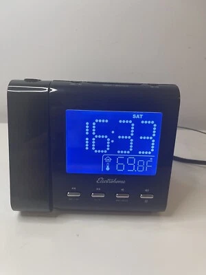 Despertador de projeção Electrohome Eaac601 com rádio AM/FM testado e funciona - Imagem 1 de 4