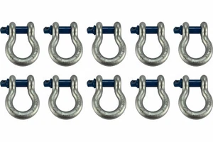 Lote de 10 grilletes de arco de anillo en D de 1" pasador de tornillo aparejo horquilla remolque Jeep 8,5 toneladas - Imagen 1 de 12