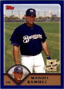 2003 Topps Milwaukee Brewers Baseball Card #295 Manuel Ramirez FY Rookie
