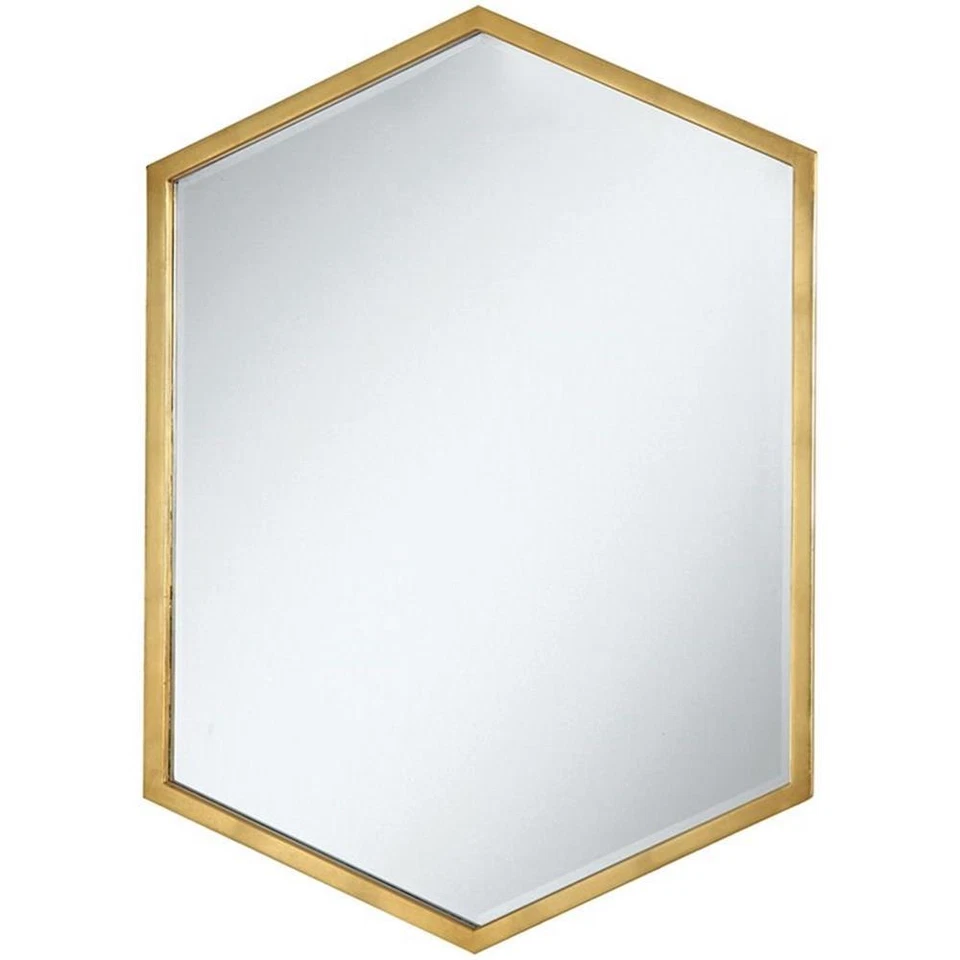 Coaster Bledel Contemporary Metal Hexagon Shaped Wall Mirror in Gold - Image 1 of 1