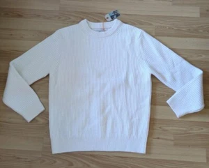 Nudie Jeans Knitted Pullover Strick August Rib Wool Sweater offwhite M - Bild 1 von 3
