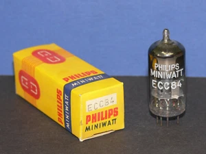 Philips Miniwatt ECC84 Double Triode Pipe Electronic Valve Tube New Boxed - Picture 1 of 2