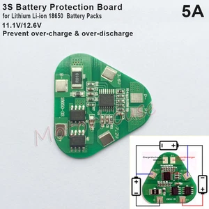 3S 5A 11.1V 18650 Li-ion Lithium Battery Charger BMS Protection Triangle Board - Picture 1 of 5