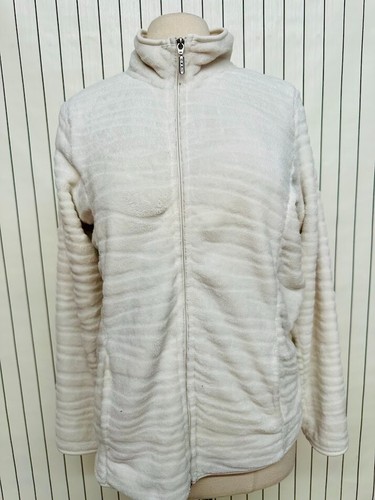 OFF WHITE Giacca donna Basic Editions bianco sporco full zip taglia L