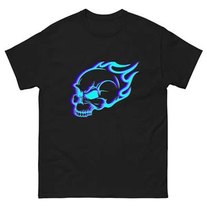 Ropa personalizada - camiseta calavera flamígera de neón - Imagen 1 de 9
