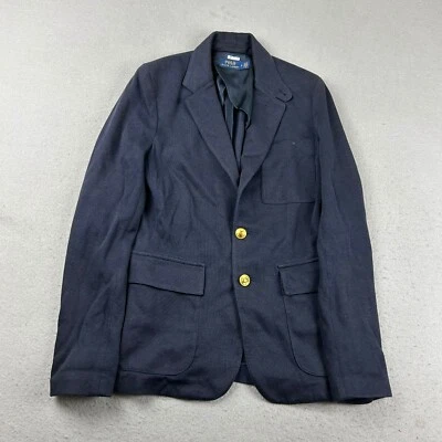 Polo Ralph Lauren Blazer Womens 6 Blue Button Up Coat * - Image 1 of 4