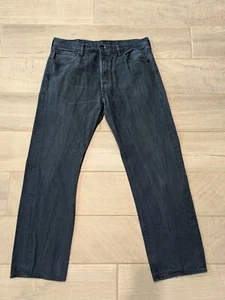 Levi’s 501xx Jeans Dark Blue Mens 36x32 (36x30) Black Label Button Fly Cotton - Picture 1 of 17