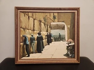 BELLER Signed Original Painting Oil On Canvas Board 24×20 Vintage Framed JUDAICA - Picture 1 of 24