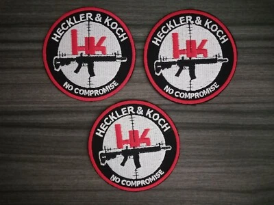 3 pcs HECKLER & KOCH Iron on Patch Embroidered or Sew on Shirt Jacket bag hat - Image 1 of 4