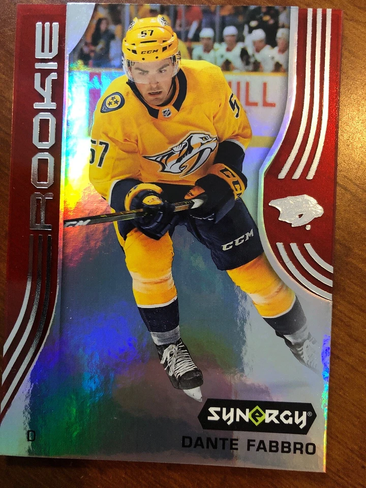 19-20 UD Synergy Red Rookie Bounty Available 78 Dante Fabbro - Image 1 of 2
