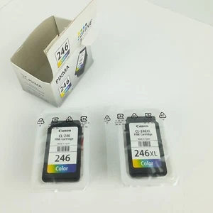 Canon PIXMA CL-246 CL-246XL inchiostro a colori cartucce fini lotto di 2 sigillate tricolore - Foto 1 di 13