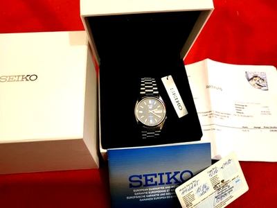 Seiko 5 Herren Uhr Automatik Mit Sichtboden Edelstahl 3 Bar SNXS77 Neu . - Bild 1 von 4