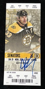 Boleto completo firmado debut Brady Tkachuk NHL 2018 Ottawa Senators Bruins Opener🏒 - Imagen 1 de 4
