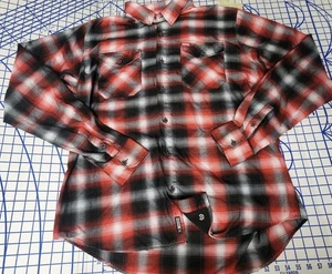 DIXXON Flannel Company HOLLEY Long Sleeve Button Down Black/Red MENS 2XL Tall - Picture 1 of 8