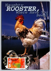 3895j Chinese Lunar New Year Rooster FDC Maxi Card - Picture 1 of 2