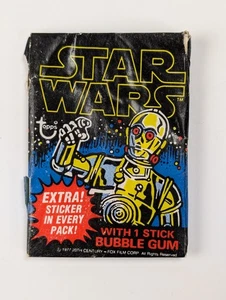 1977 Topps Star Wars Series One 1 Unopened Wax Pack Sealed Original Vintage #4 - Picture 1 of 5