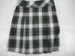 Girls A+ Multi-Color Plaid Kick Pleat Uniform Skirt Reg. Size 8 - Picture 1 of 4