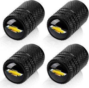 Reifenventilschaftkappen für Chevrolet Metall Auto Rad Luftkappen Auto 01-schwarz-A7 - Bild 1 von 2