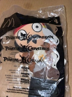 NEW 2006 McDonalds Happy Meal Pirates of the Caribbean Capt Jack Plush #4 SH25 - Image 1 of 3