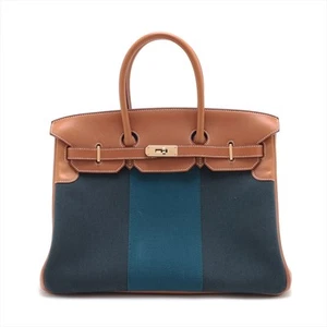 Hermès Birkin flag 35 Barenia x twalash Forbe x blue Gold Metal Fittings T:2015 - Picture 1 of 12